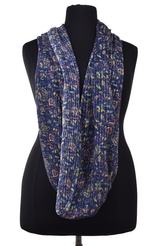 Bufanda para mujer Ecote talla OS azul rosa estampado algodón infinito desgaste exterior - Imagen 2 de 4