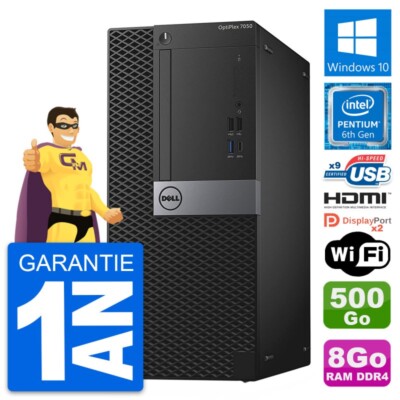 PC tour DELL OptiPlex 7050 Intel G4400 RAM 8Go Scheibe 500Go HDMI Windows 10