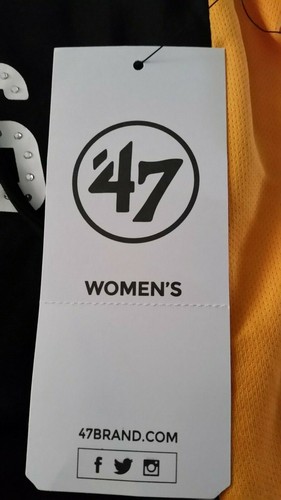 NWT MSRP $50 Pittsburgh Steelers Womens NFL Football Logo Black V Neck Bling - Picture 10 of 12