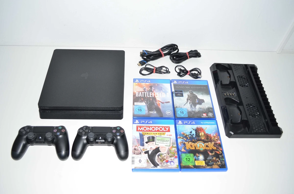 Playstation 4 / PS4 Slim 500GB Schwarz + 2 Controller + 