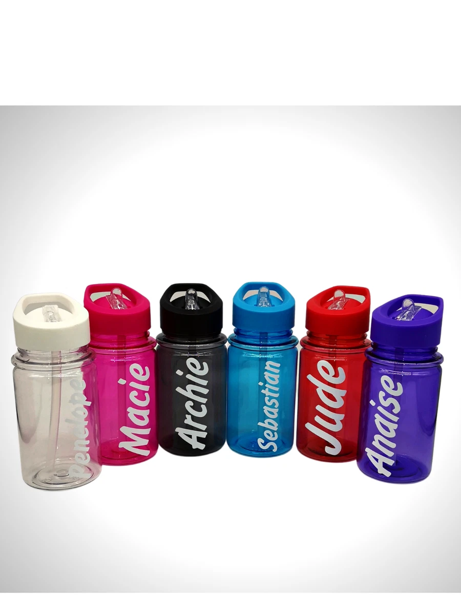 Personalised Kids Mini Water Bottle Love Clear Reusable Clear