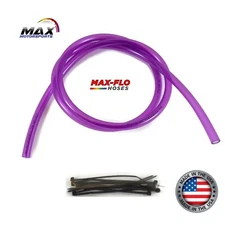 4'ft x 1/4" x 3/8" CLEAR PURPLE Fuel Line Gas Hose Motorcycle Bike ATV PWC UTV 