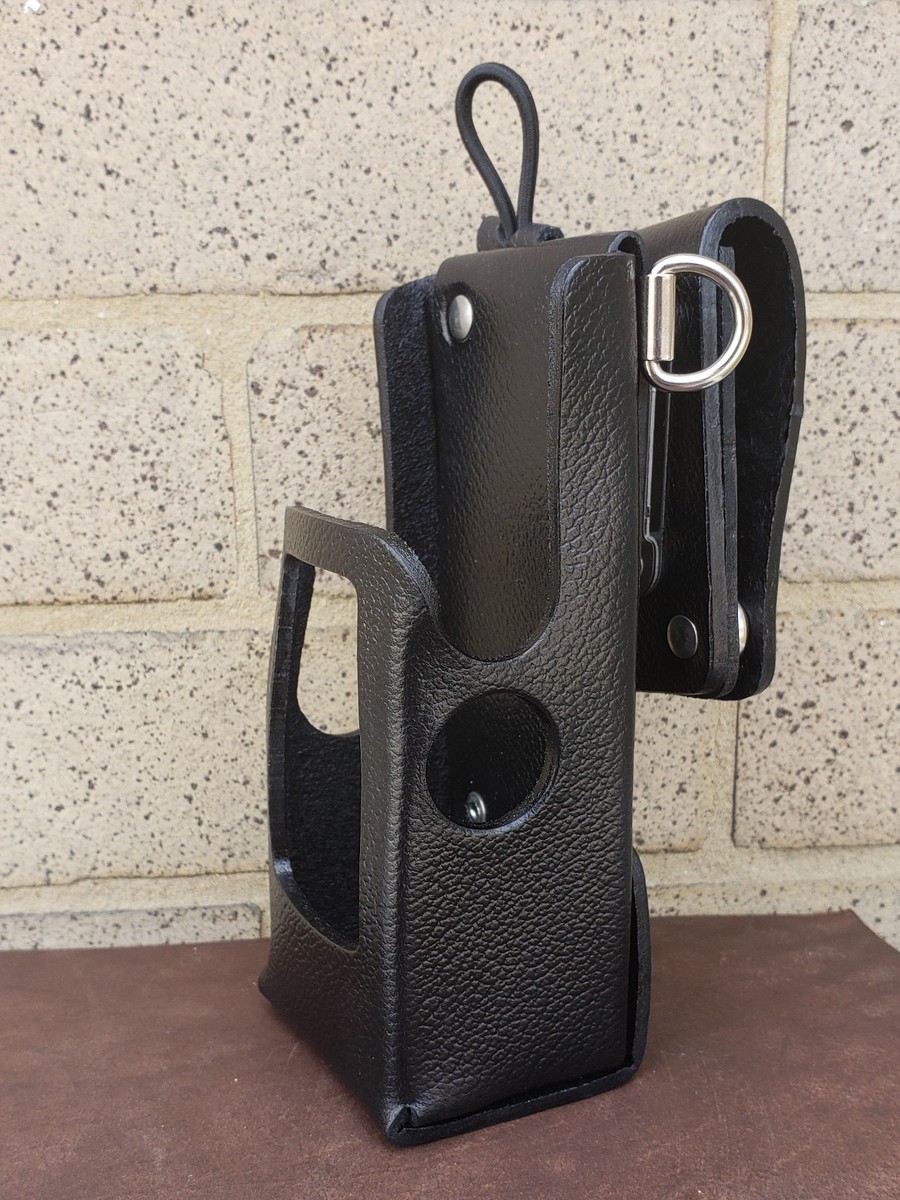 Motorola APX6000/8000 Hard Leather Two Way Radio Case Holder Holster