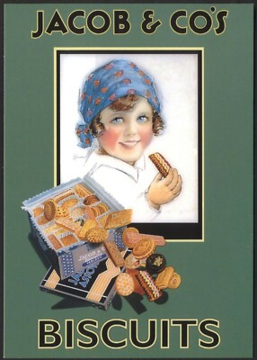 Moderne Postkarte: JACOB & CO's KEKSE. Repro Werbung (Opie 01GB05)