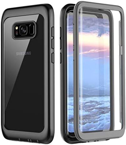 Samsung Galaxy S8 Case, Full Body Bumper Case Built-in Screen Protector Slim Cle