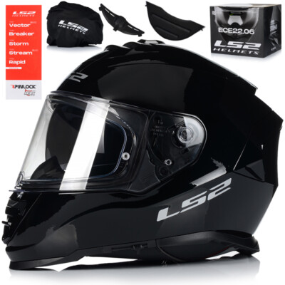 Motorradhelm | LS2 FF800 STORM II Solid | Integralhelm | Helm mit Sonnenblende