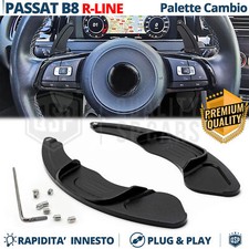PALETTE Cambio al Volante per VW Passat B8 R-Line Leve Alluminio Nero Tuning