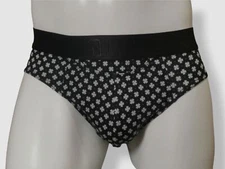 $30 HOM Underwear Men's Black Cotton Modal Graphic HO1 Mini Brief Underwear XL