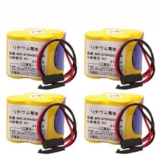 4x BR-2/3AGCT4A BR2/3AG BR2/3AGCT4A Battery for FANUC A98L-0031-0025 with plug