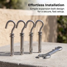Metal Expansion Hook Bolt for Outdoor Stainless Steel Applications