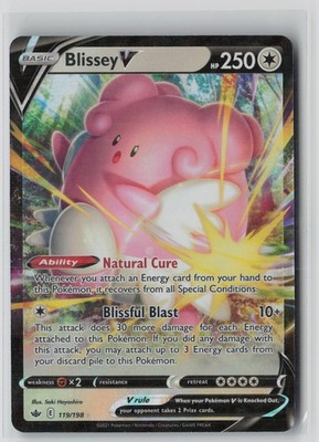 Blissey V 119/198 Holo V Rare Chilling Reign Pokemon NM