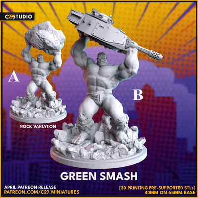 C27 - Hulk Fan Sculpt (40mm Marvel Crisis Protocol Scale)