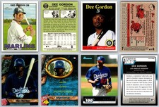 Dee Strange-Gordon 4 Card Lot - Marlins / Dodgers / Mariners