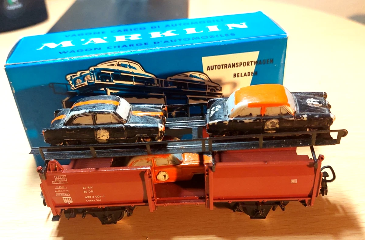 Märklin 4233 H0 Autotransporterwagen Avec Véhicules Vide État en