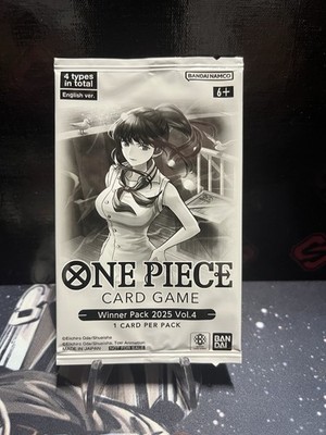 One Piece WINNER Pack 2025 Vol. 4 Booster 1 Karte per Pack Promo Sealed Neu
