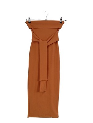MISSGUIDED Bleistiftkleid Damen Kleid Gr. DE 34 hellorange Casual-Look