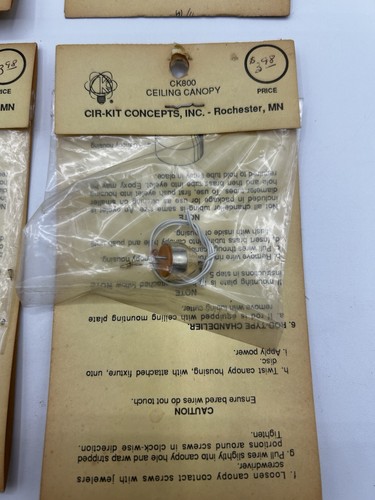 LOTE 2 De Colección CASA DE MUÑECAS Cir-Kit Concepts CK800 Latón Chapado TECHO TOLDO Sellado - Imagen 4 de 7