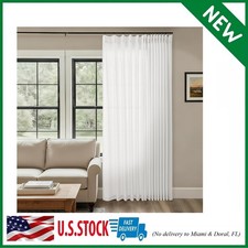 Extra Wide White Linen Pinch Pleat Curtains 100x84 for Living Room