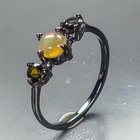 Handmade Natural Opal Ring 925 Sterling Silver Size 6.5 /R480742