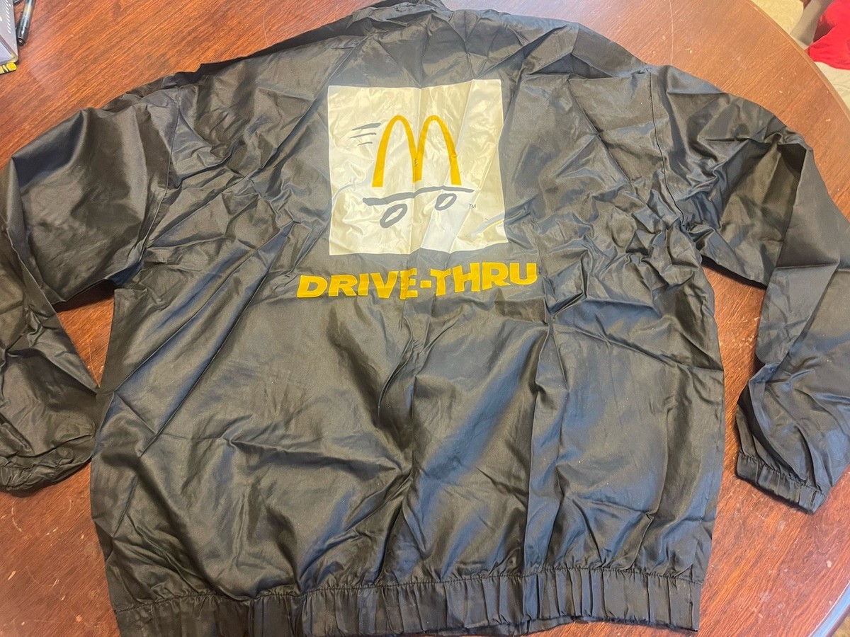80s McDonald's × New York Yankees 企業モノ VINTAGE 80s MCDONALDS Employee Jacket Black drive thru Jacket Size