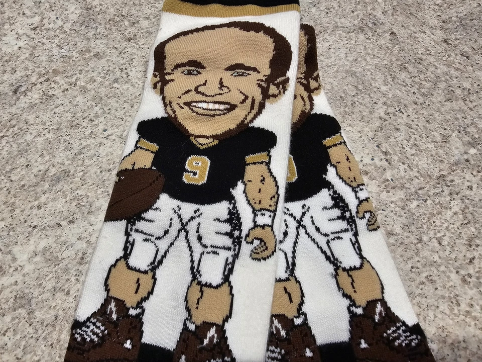 Calcetines Drew Brees New Orleans Saints NFL Crew Talla L Ropa Equipo NFL NUEVOS CON ETIQUETAS  Foto 3 de 4