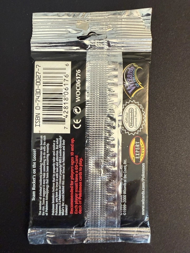 Pokémon Team Rocket Booster Pack Sellado de Fábrica WOTC 2000 De Colección (Crimpado Largo) Foto 2 de 2