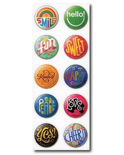 USPS Stamps ~ Unused Sheet of 20 ~ 2024 "Pinback Buttons" Scott 5919-5928