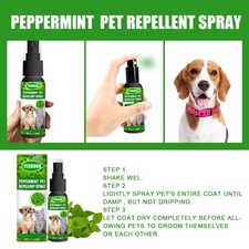 Pet Mite Repellent Spray for Dogs  Cats Natural Formula with Peppermint Scent