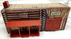 1960's Fort Apache U. S. Cavalry Supply Marx Playset Tin Litho Building & Parts