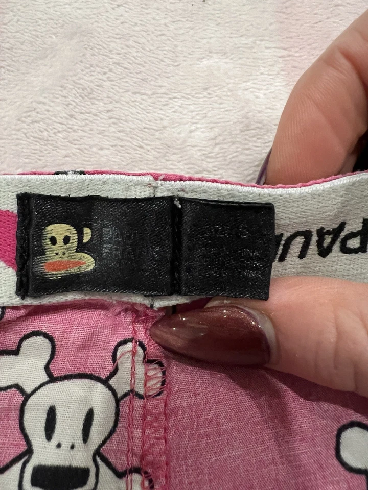 Pantalones Cortos Paul Frank Rosa Calavera Para Mujer XS–S 31” Cintura 2” Entrepierna Y2K Foto 4 de 4