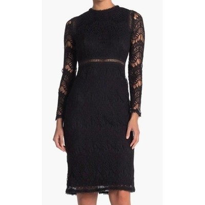 Love by Design Lace Long Sleeve Cocktail Classic Chic Midi Dress SZ M | eBay