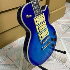 Ace Frehley Signature LP Style Electric Guitar 3H pickup Blue Burst Flame maple