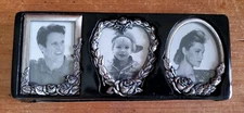 Vintage Royal Limited Set of 3 Mini Picture Frames Rose Style #FS027 1995 Nos