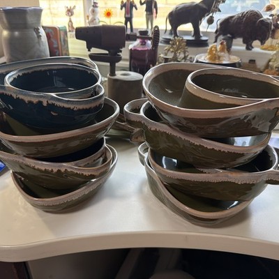 Chip Dip - Soup Crackers Drip Glazed Pottery LTD Commodities NO SIGN of WEAR