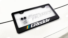 Jdm Greddy Car Tunning Black Stainless-steel Car License Plate Frame Jdm Greddy Car Tunning Black Stainless-steel Car License Plate Frame