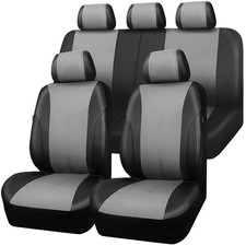 Juego completo de fundas para asientos de coche de piel sint tica