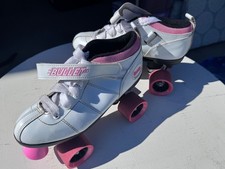 Chicago Bullet B-100W Women s Size 9 White Pink Quad Speed Roller Skates