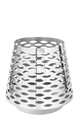 Fink Windlicht LUMA DH 23x30 cm silber Teelichthalter Windlichtglas