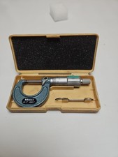 Mitutoyo 103-131 - Outside Micrometer 0 - 1",  .0001 RA Enamel Frame, Rat. Stop