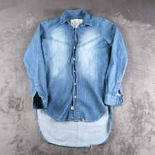 Frank Eileen Denim Grayson Italian Fabric Button Up Shirt Size XS Women