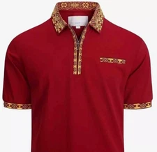 Men's Luxurious Fine Cotton Polo Shirt,Italian Style,Stretch M to 3XL…A10.A