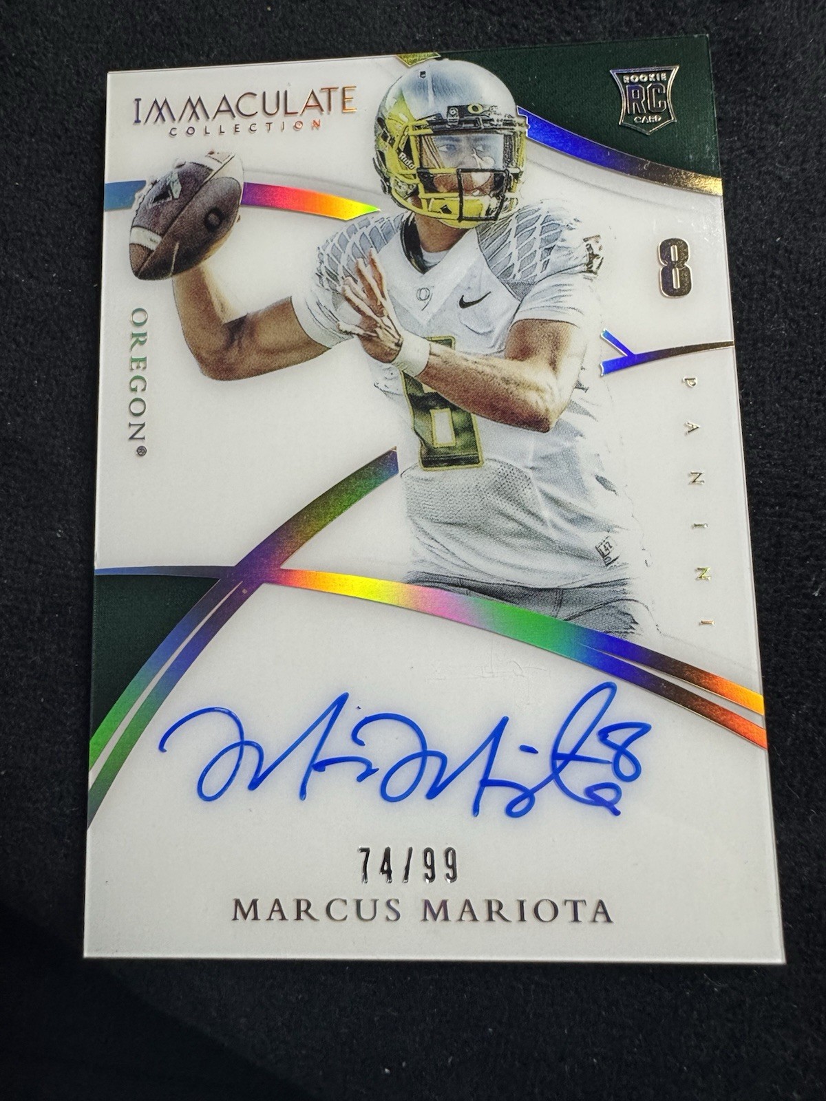 2015 Panini Immaculate Collegiate Marcus Mariota RC Acetate Auto 74/99 Oregon