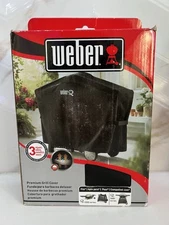 Weber 7112 Premium Grill Cover for Q 2000 and 3000 Series - Black - New & Sealed