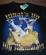 ICE AGE Sid The Sloth WHAT'S UP  T-Shirt MENS SMALL NEW w/ TAG Dreamworks Movie