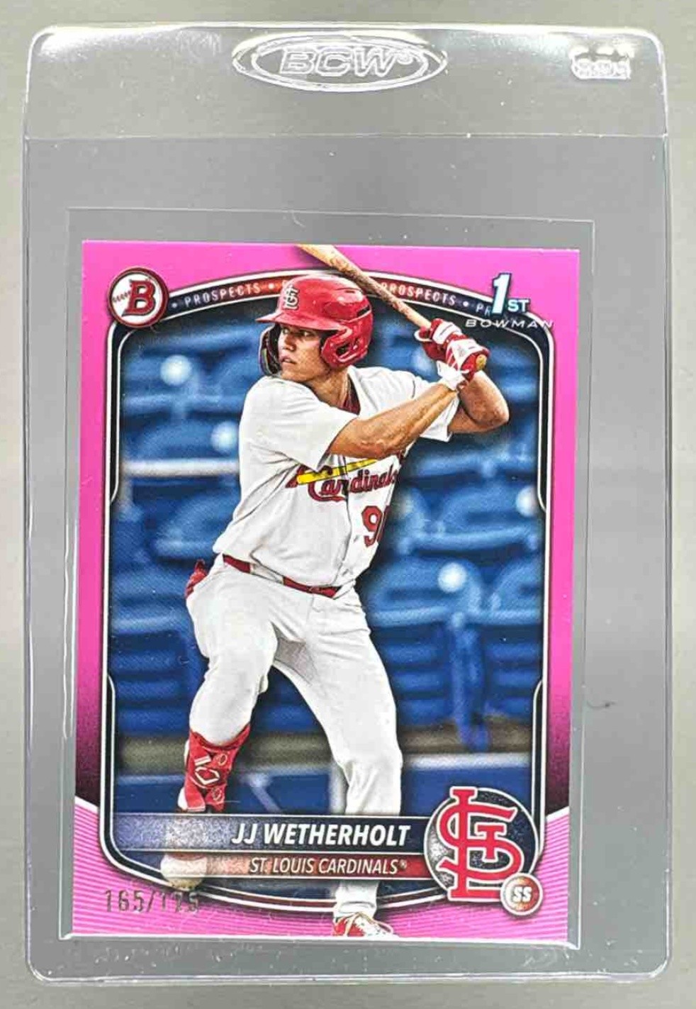 JJ Wetherholt 2025 Bowman #BP-22 Pink Border Rookie 1st RC /175