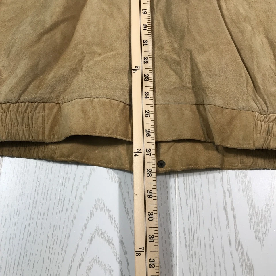 Chaqueta Bomber De Colección Pioneer Wear Piel Buck Hombres L Flecos Cremallera Occidental Foto 4 de 4