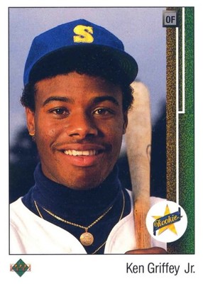 KEN GRIFFEY JR. 1989 UPPER DECK ROOKIE (RC) CARD ART PRINT VINYL GRAPHIC POSTER