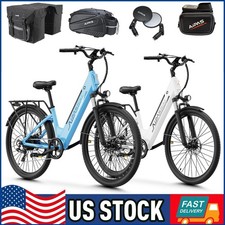 New 26" Electric Bike Adults 1100W Rear Motor Folding E-Bike 28MPH City Bicycle