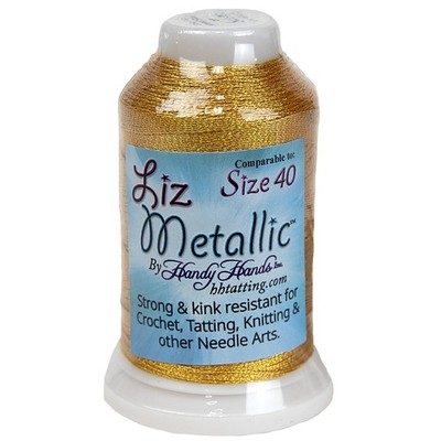 Handy Hands Liz Metallic Thread Cone Size 40-Gold