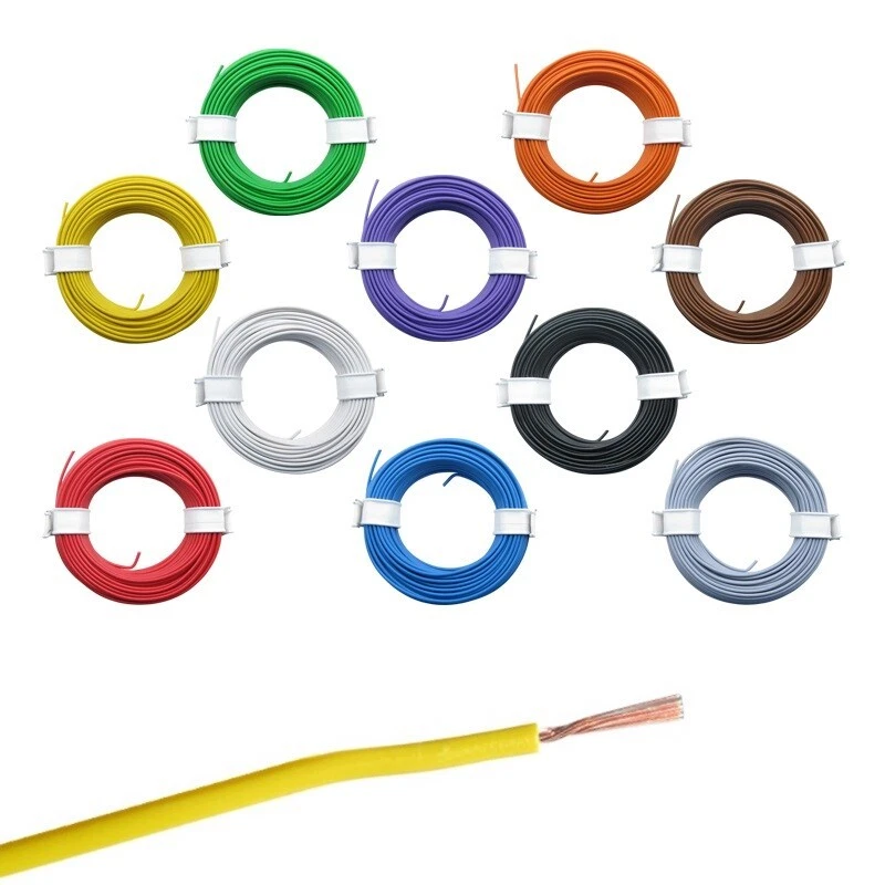 SCHÖNWITZ Cavo trefolo 0,14 mm² LIY rame trefolo rame 100 metri per colore 10 metri anello set